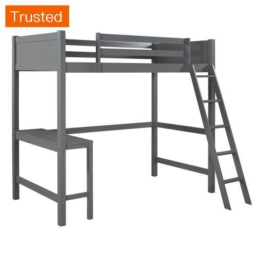 Multiple Variations MDF loft bed with desk single bed frame double bed upper bunk and lower bunk suitable for small space rooms and dormitories