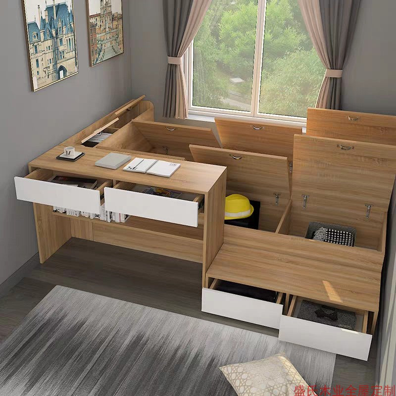 Multiple Variations Modern simple single bed small apartment tatami multi-functional storage bed"