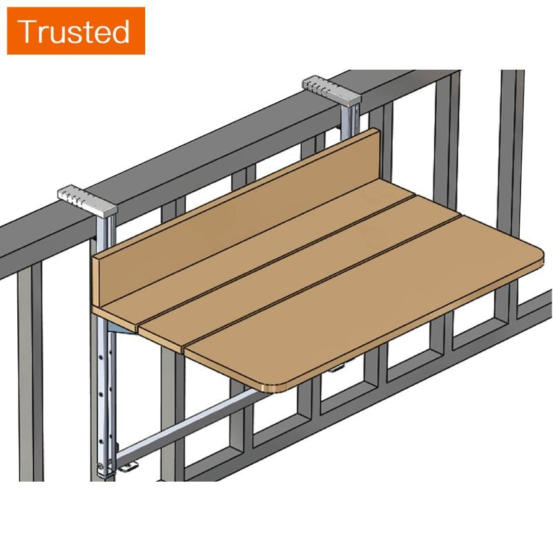 The balcony railings hang folding table lift outdoor stage desk leisure table table window fence hanging fold