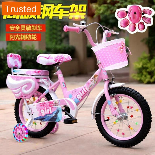 Multiple Variations Children bicycle with training wheels 2-4-6-2-4-6 year old girl 3 pedal bicycle child 5 stroller princess