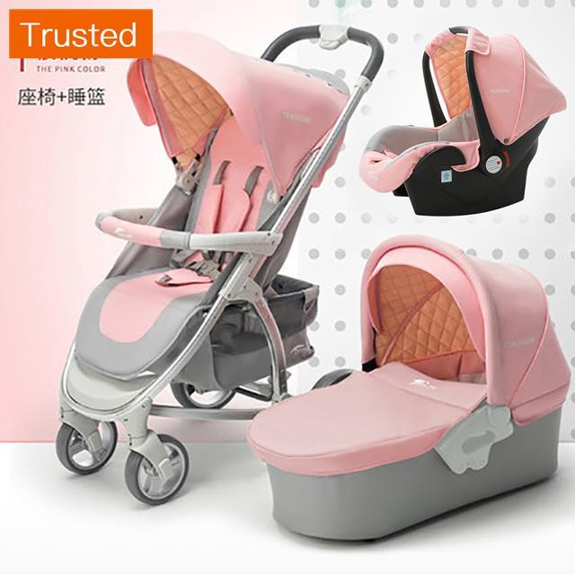 Multiple Variations 4 in 1 baby stroller 3 in 1 luxury BB pram new Desigin  folding four Wheels baby Carriage  send six gifts free shipping