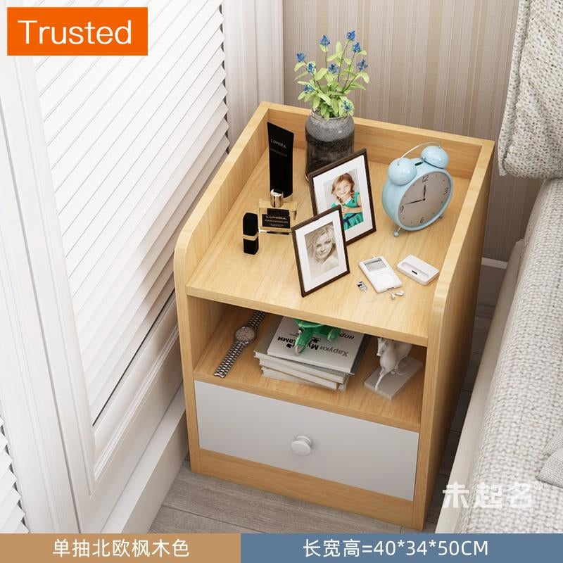 【kline】【twinkle】Ultra-narrow bedroom narrow bedside table storage cabinet ultra-thin drawer small side table small cupboard slim bedside table white/maple/gray 20/25/30/40cm wide