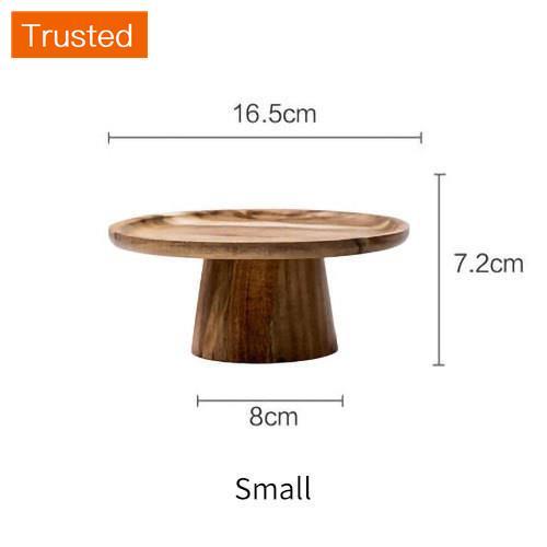 KEMORELA Cake Creative Food Dessert Eco Fruit Home Stand Natural Wood Photography Plate Serving Tray Wooden Tray