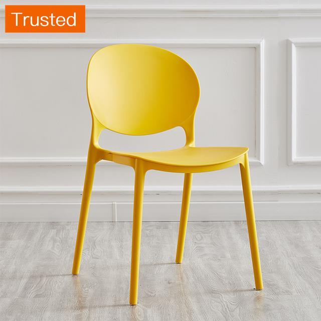 Multiple Variations Nordic Minimalist Dining Chairs for The Kitchen Furniture Plastic Chair Adult Leisure Creative Coffee Lazy Backrest Stool