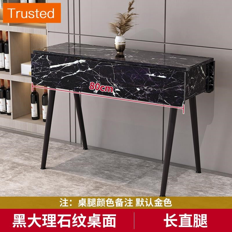 Multiple Variations Nordic light folding table table household small family luxury table rock plate can receive multi-function table dinner table