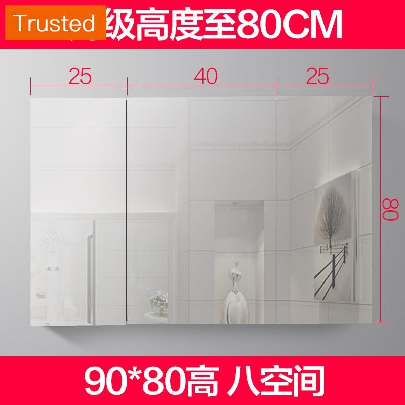 Multiple Variations Stainless steel bathroom mirror cabinet separately with hang a wall lamp lens case toilet toilet bathroom mirror with shelf