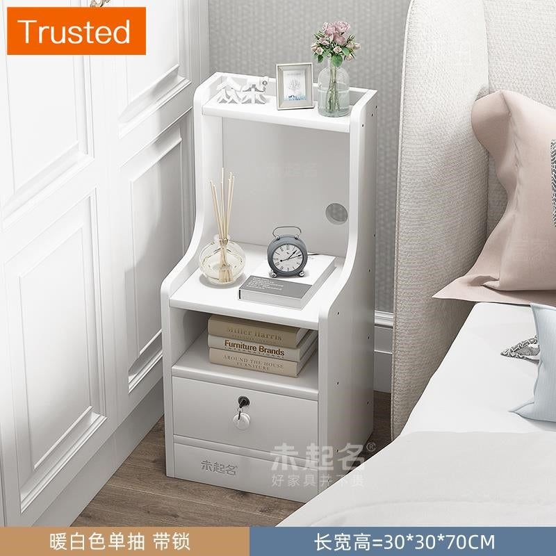 【kline】【twinkle】Ultra-narrow bedroom narrow bedside table storage cabinet ultra-thin drawer small side table small cupboard slim bedside table white/maple/gray 20/25/30/40cm wide