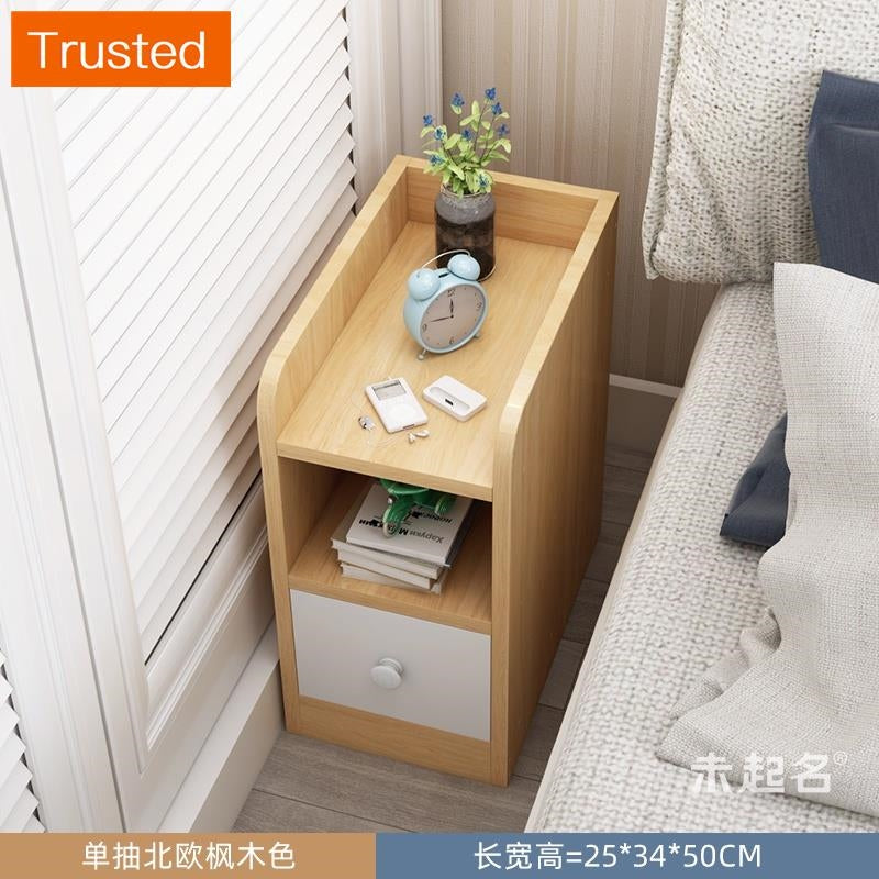 【kline】【twinkle】Ultra-narrow bedroom narrow bedside table storage cabinet ultra-thin drawer small side table small cupboard slim bedside table white/maple/gray 20/25/30/40cm wide