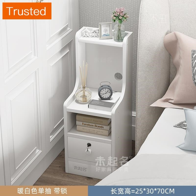 【kline】【twinkle】Ultra-narrow bedroom narrow bedside table storage cabinet ultra-thin drawer small side table small cupboard slim bedside table white/maple/gray 20/25/30/40cm wide