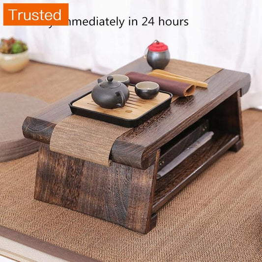 Multiple Variations Multi Folding Wooden Japanese Tea Table For Living Room Furniture Low Modern Minimalist Compact Tatami Coffee Folding Table Wood