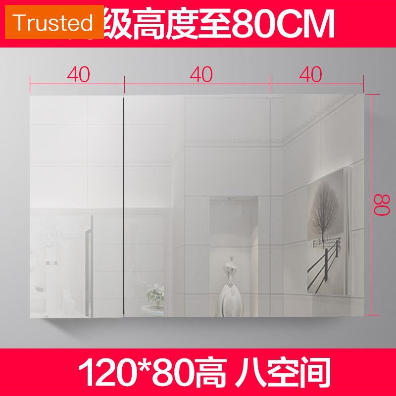 Multiple Variations Stainless steel bathroom mirror cabinet separately with hang a wall lamp lens case toilet toilet bathroom mirror with shelf