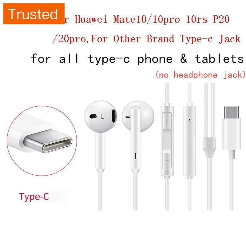 earphones Hi-Res Earphone USB TYPE C Earpiece Mic Volume Control earphones for all typec phone