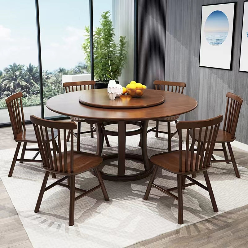 Multiple Variations Stunning Nordic solid wood family dining table and comfortable chairs "