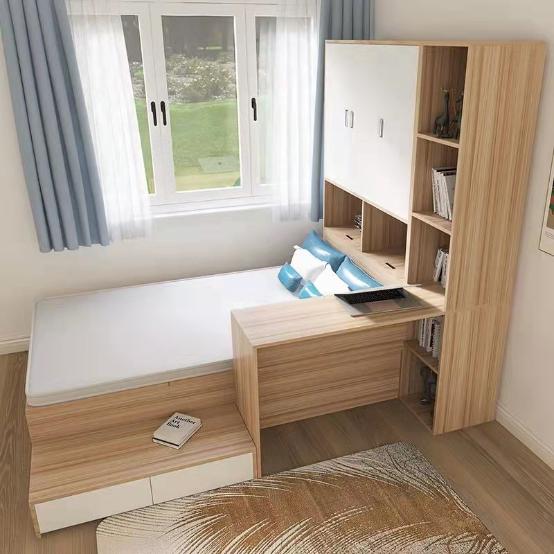 Multiple Variations Modern simple single bed small apartment tatami multi-functional storage bed"