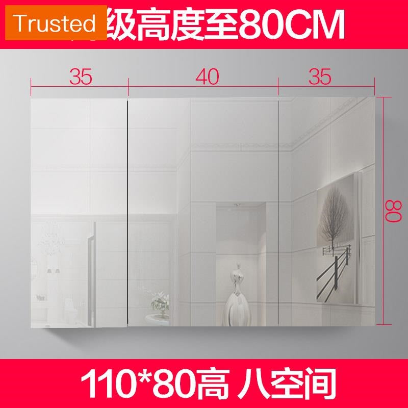 Multiple Variations Stainless steel bathroom mirror cabinet separately with hang a wall lamp lens case toilet toilet bathroom mirror with shelf