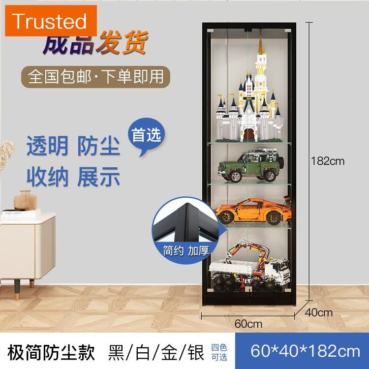 Customize Lego Toy Model Display Glass Cabinet White Frame Black Frame with light