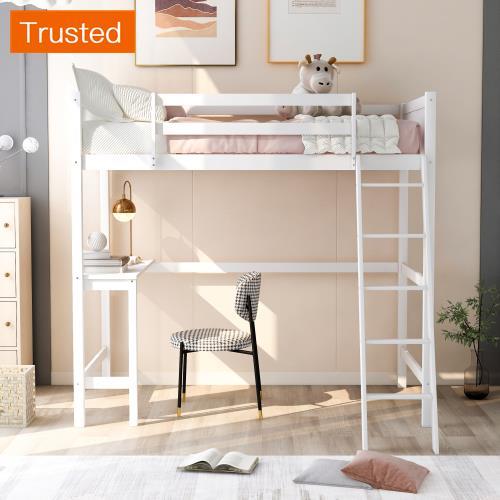 Multiple Variations MDF loft bed with desk single bed frame double bed upper bunk and lower bunk suitable for small space rooms and dormitories