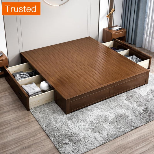 Multiple Variations No bed tatami bed hard bed 1.5 meters short bed ground bed without back of a chair bed body bedstead solid wood box