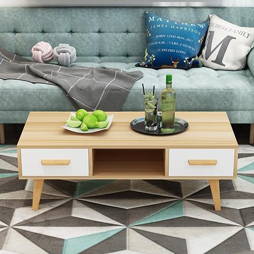 Multiple Variations Wooden Coffee Table With 2 Drawers