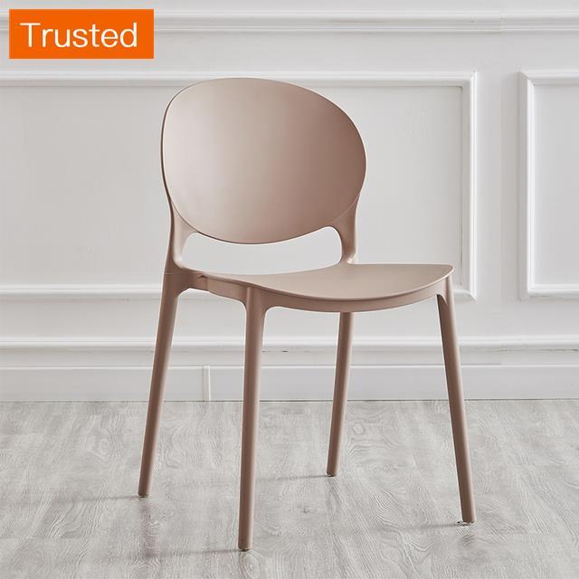 Multiple Variations Nordic Minimalist Dining Chairs for The Kitchen Furniture Plastic Chair Adult Leisure Creative Coffee Lazy Backrest Stool