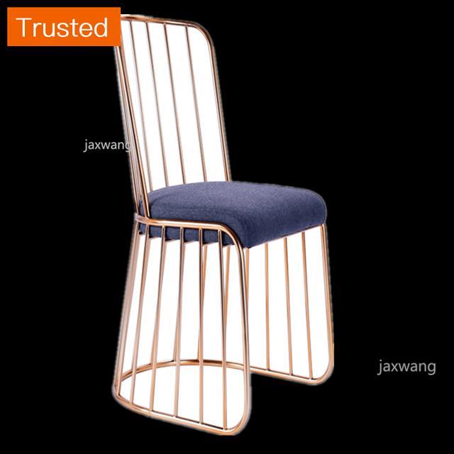 Multiple Variations Nordic Bar Stool Bar Chair Creative Coffee Dining Chair Gold High Stool Customized Living Room Chair Wrought Iron Soft Cushion