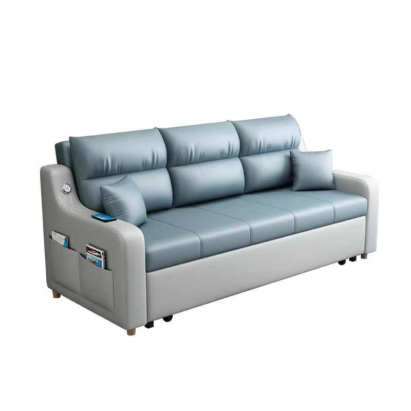 Multiple Variations Modern simple foldable solid wood sofa bed dual  multifunctional storage chair"