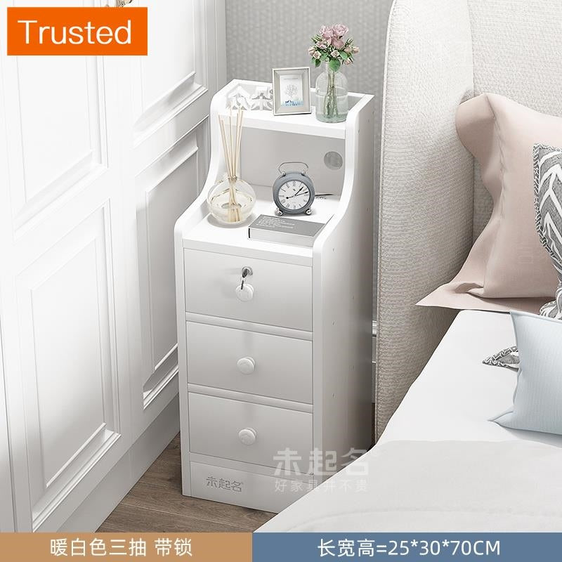 【kline】【twinkle】Ultra-narrow bedroom narrow bedside table storage cabinet ultra-thin drawer small side table small cupboard slim bedside table white/maple/gray 20/25/30/40cm wide