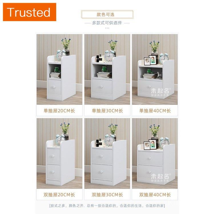 【kline】【twinkle】Ultra-narrow bedroom narrow bedside table storage cabinet ultra-thin drawer small side table small cupboard slim bedside table white/maple/gray 20/25/30/40cm wide