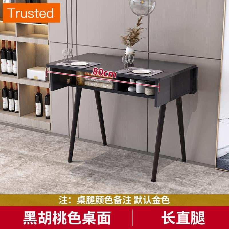 Multiple Variations Nordic light folding table table household small family luxury table rock plate can receive multi-function table dinner table