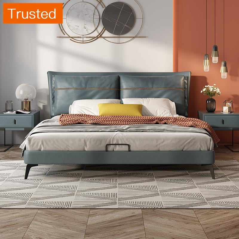 Soft Bed  bedroom  furniture  bed upholstered  full bed frame  king size bed