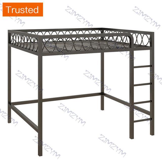 Multiple Variations Bunk Bed 120/150CM Multifunctional Single Dormitory Loft Home Bedroom Adult Teenage High Nap Bed With Ladder Twin Bed Iron Frame