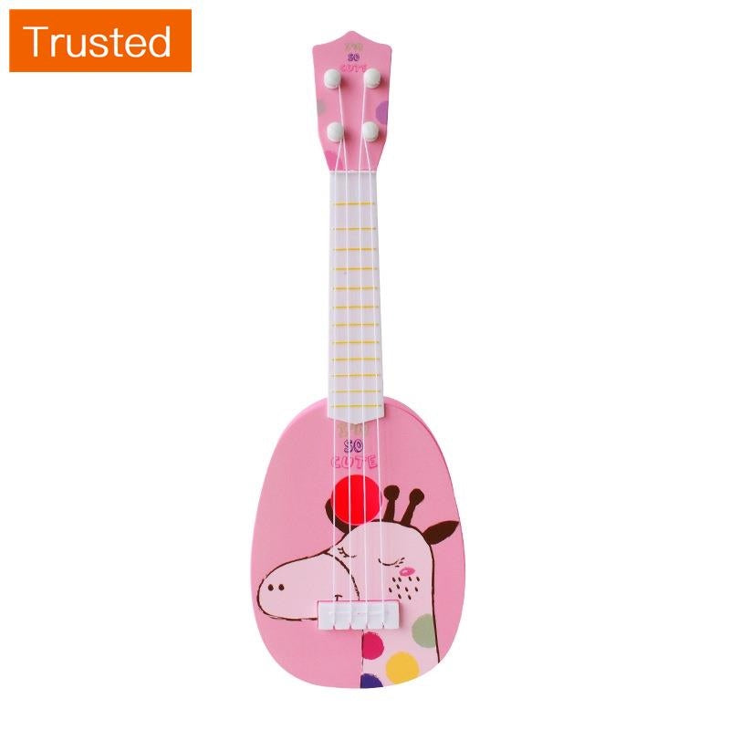 loveyourself1-New Kids Cute Animal Small Guitar Toy Musical Instrument Educational Toys Gift Toddler Kid's Musical Guitar Cute Cartoon Animal Print Mini Ukulele Instrument Educational Play Toys