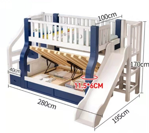 Multiple Variations Customize Quality Bunk Bed with Stairs Drawers Slide Solid Wood with Color & Model Choices