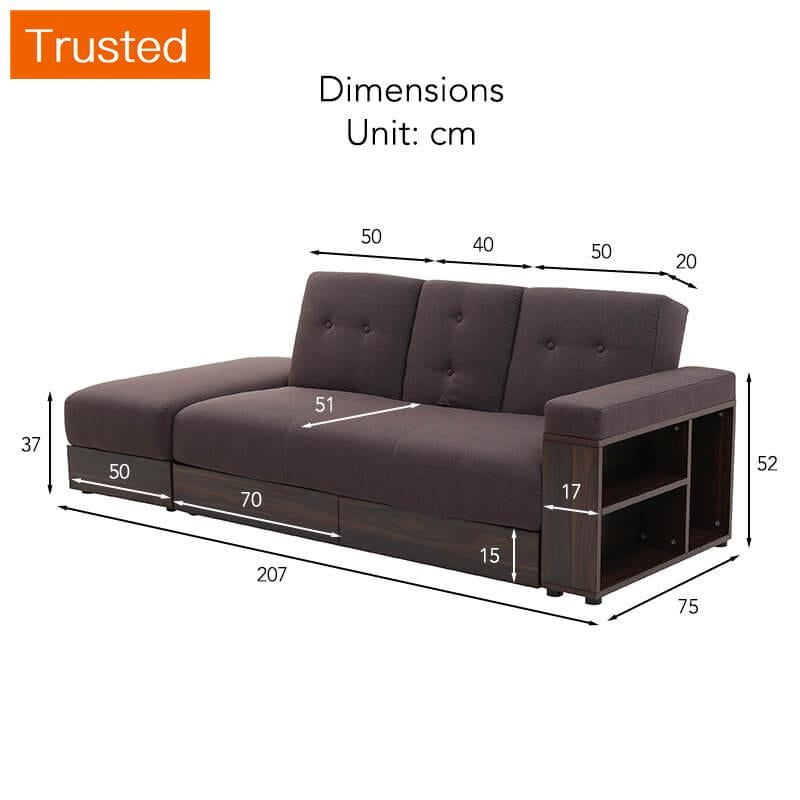 Multiple Variations Massimo Multifunction Sofa Bed with Storage (2022)