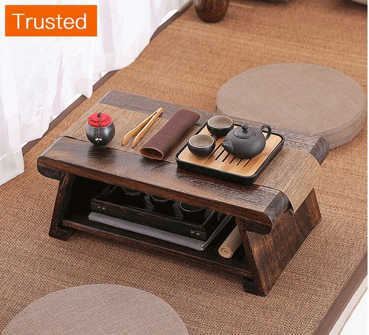 Multiple Variations Multi Folding Wooden Japanese Tea Table For Living Room Furniture Low Modern Minimalist Compact Tatami Coffee Folding Table Wood