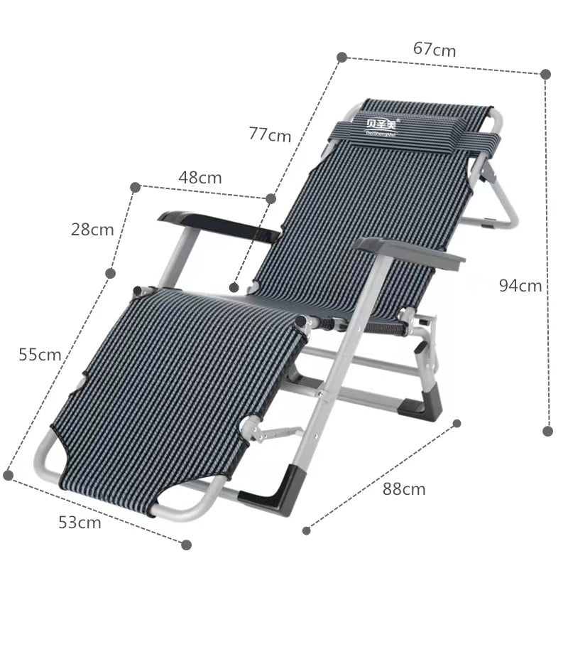 Multiple Variations Bei Shengmei folding reclining chair office lunch break nap home bed leisure lazy back portable balcony dual-purpose chair