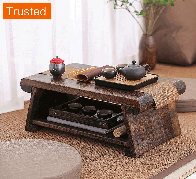 Multiple Variations Multi Folding Wooden Japanese Tea Table For Living Room Furniture Low Modern Minimalist Compact Tatami Coffee Folding Table Wood