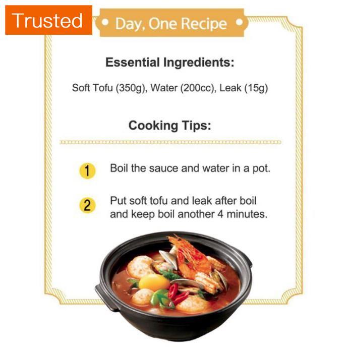 Gourmet Recipe Sauce - Army Stew / Soybean Paste Soup / Tofu Soup (140g)/ Beef Stew Sauce (120g) [Korean]