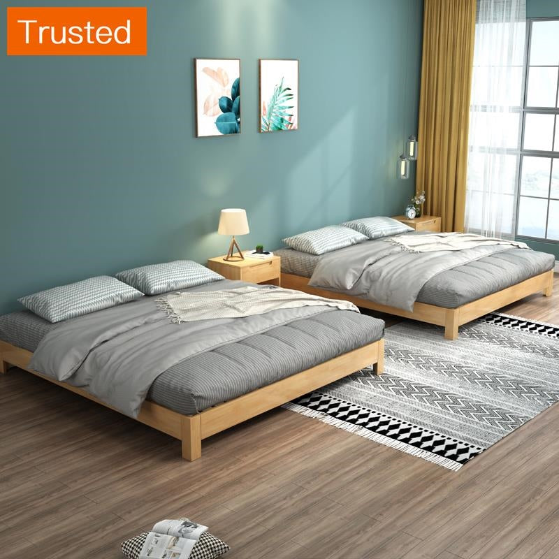 Multiple Variations No bed tatami bed hard bed 1.5 meters short bed ground bed without back of a chair bed body bedstead solid wood box