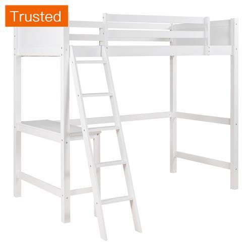 Multiple Variations MDF loft bed with desk single bed frame double bed upper bunk and lower bunk suitable for small space rooms and dormitories