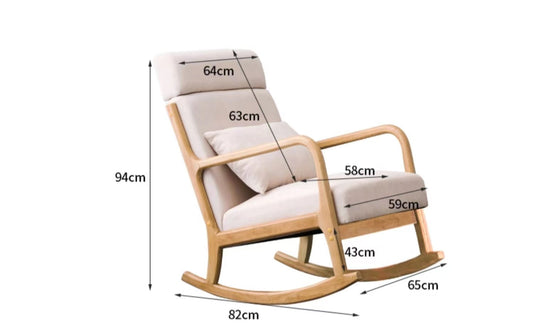 Multiple Variations Balcony Leisure Chair Rocking Chair Sofa Rocking Chair Recliner Adult Solid Wood Living Room Home Nap Chair Yao Yao Chair Lunch Break