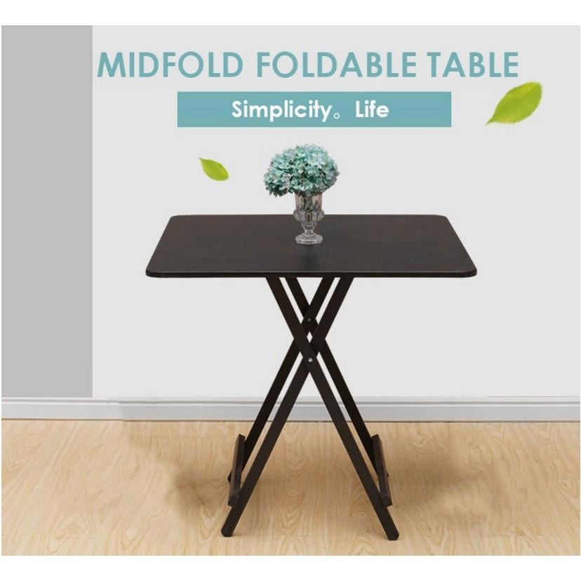 Foldable Table - 80cm x 80cm x 73cm(height) //Available in Black and Wood//