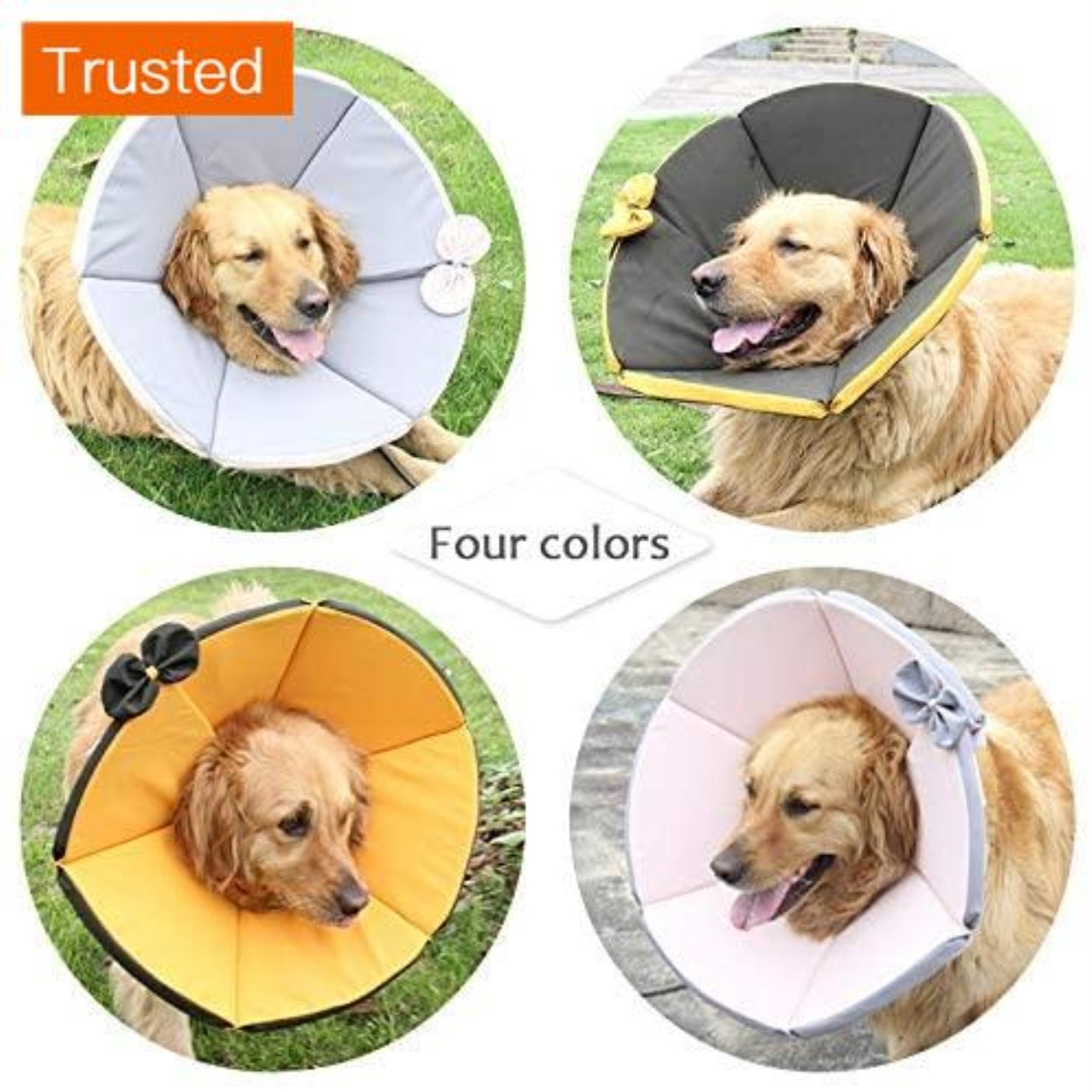 Dog E Collar Pets Recovery Cone Soft Funnel Comfort Design Elizabeth Collar Protects Tail Paws and Lower Body After Surgery for Cat Anti-Licking Anti-Scratch