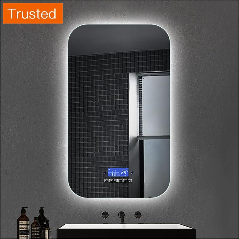 Multiple Variations Customize Smart Bathroom Mirror 3 Light Touch Screen Anti Fog Defog Bluetooth