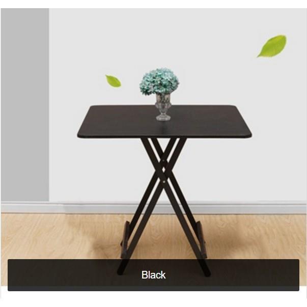 Foldable Table - 80cm x 80cm x 73cm(height) //Available in Black and Wood//