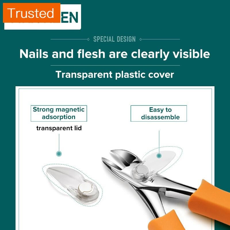 MR.GREEN Nail Clipper Ingrown Toenail Cutter Anti-Splash Olecran Podiatry Toe Nail Paronychia Correction Pedicure