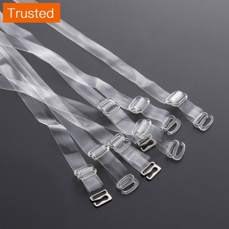 New Bra Invisible Shoulder Strap Underwear Transparent TPU Elastic Adjustable Frosted Crystal Metal Steel Straps